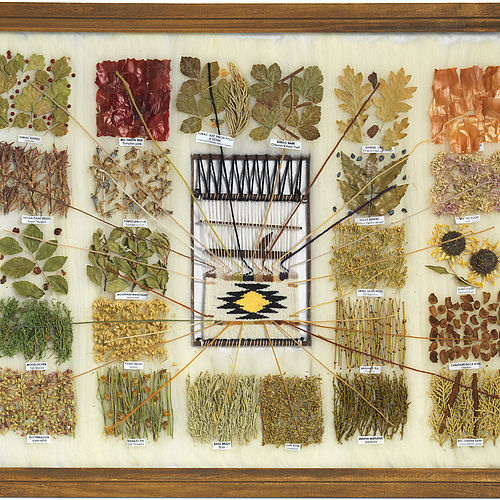 Diné/Navajo dye chart (2019) Roselyn Washburn Bard Graduate Center