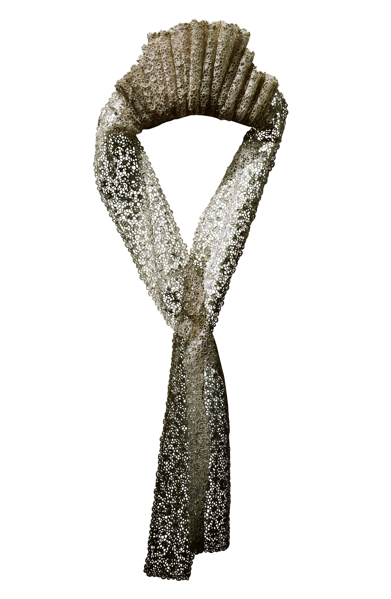 Point de France needlelace frelange headdress Bard Graduate Center